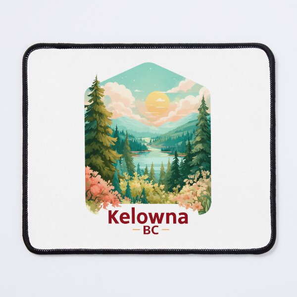 Item preview, Kelowna BC Emerald Forest Lake View, Okanagan Valley Nature Landscape Art designed and sold by meganohm.