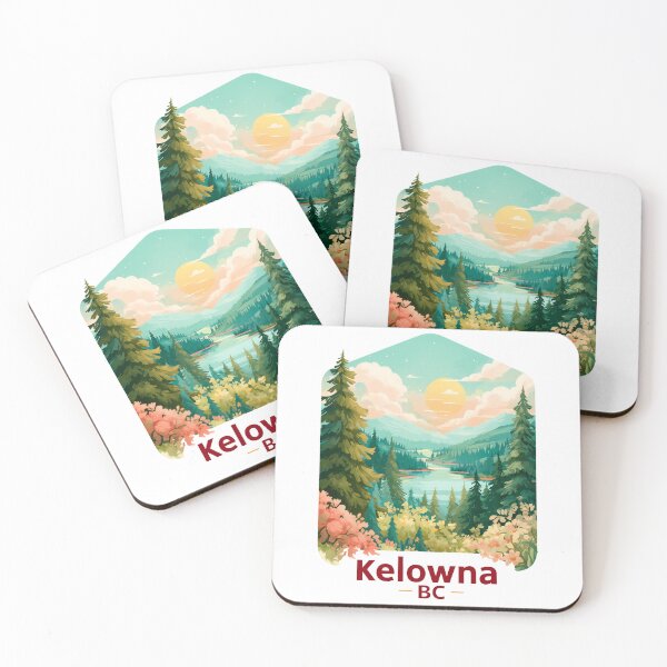 Item preview, Kelowna BC Emerald Forest Lake View, Okanagan Valley Nature Landscape Art designed and sold by meganohm.