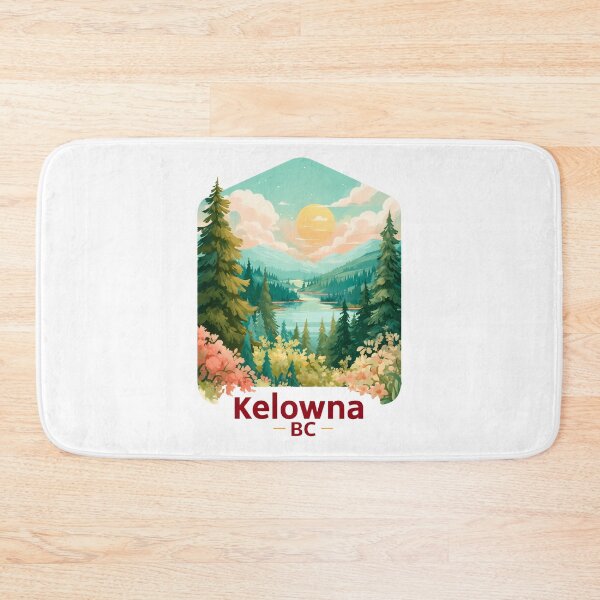 Item preview, Kelowna BC Emerald Forest Lake View, Okanagan Valley Nature Landscape Art designed and sold by meganohm.