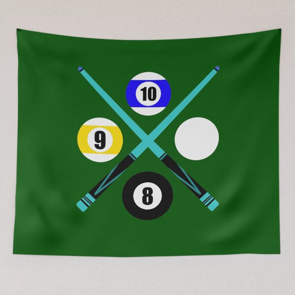 Item preview, Number 8 9 10 Ball Cue Sticks Design Logo Pool Billiards  designed and sold by Lartheviking.