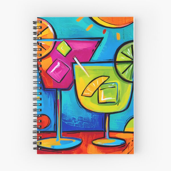 Item preview, Summer Cocktails with Citrus and Ice - A Vibrant Abstract Celebration of Colorful Refreshment and Jo designed and sold by OlfactoART Studio.