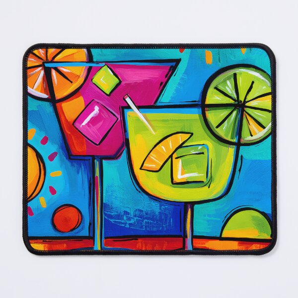 Item preview, Summer Cocktails with Citrus and Ice - A Vibrant Abstract Celebration of Colorful Refreshment and Jo designed and sold by OlfactoART Studio.