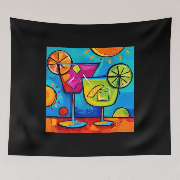 Item preview, Summer Cocktails with Citrus and Ice - A Vibrant Abstract Celebration of Colorful Refreshment and Jo designed and sold by OlfactoART Studio.