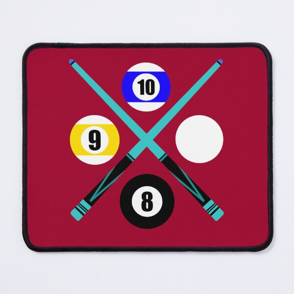 Item preview, Number 8 9 10 Ball Cue Sticks Crimson Design Logo Pool Billiards  designed and sold by Lartheviking.