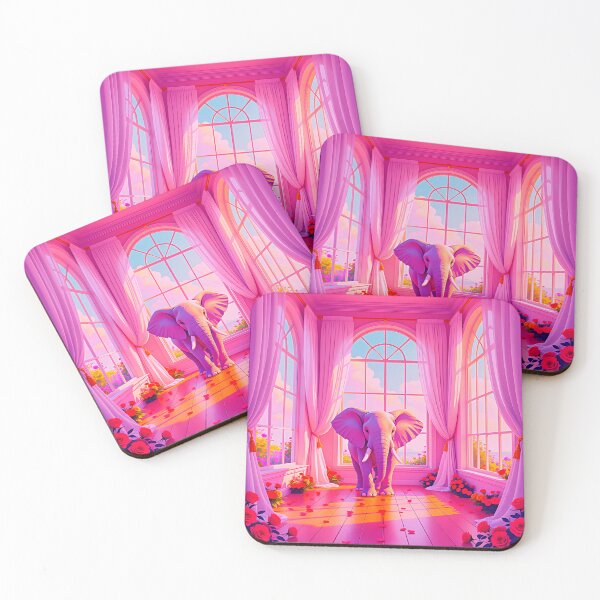 Item preview, Elephant Standing In The Colorful Room designed and sold by asurtiumgreen.