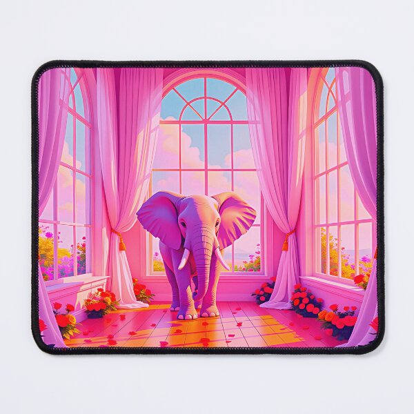 Item preview, Elephant Standing In The Colorful Room designed and sold by asurtiumgreen.