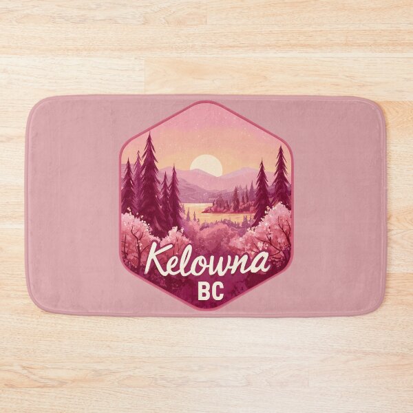 Item preview, Kelowna BC Pink Sunset Mountainscape, Okanagan Lake Evening Forest designed and sold by meganohm.