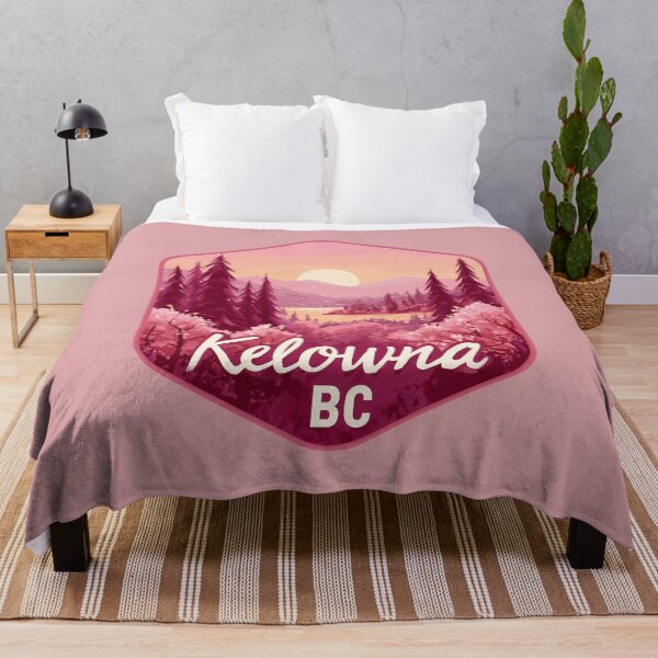 Item preview, Kelowna BC Pink Sunset Mountainscape, Okanagan Lake Evening Forest designed and sold by meganohm.