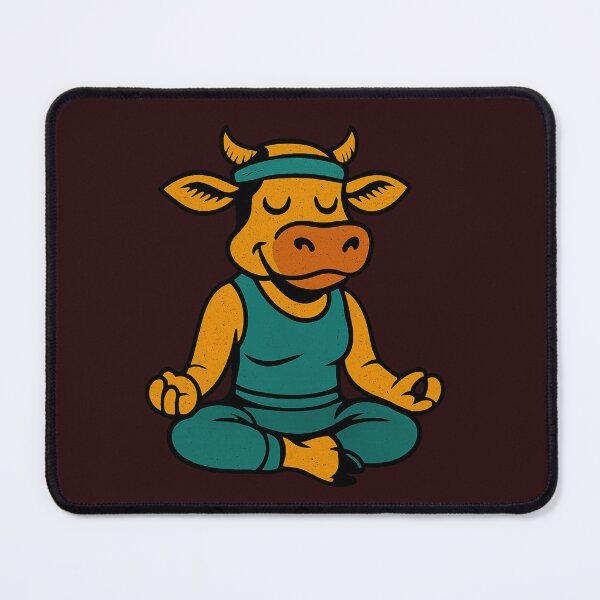 Item preview, Zen Yoga Cow. Vache Zen en Yoga designed and sold by Drawingshirts.