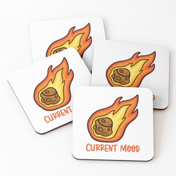 Item preview, Current Mood – Flaming Meteor Cartoon designed and sold by CanSparkleArt.