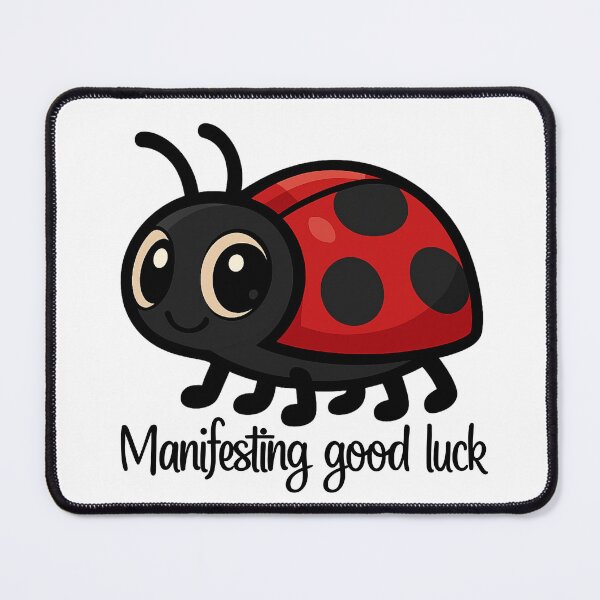 Item preview, Manifesting Good Luck - Cute Ladybug Cartoon designed and sold by CanSparkleArt.