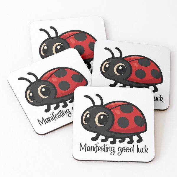 Item preview, Manifesting Good Luck - Cute Ladybug Cartoon designed and sold by CanSparkleArt.