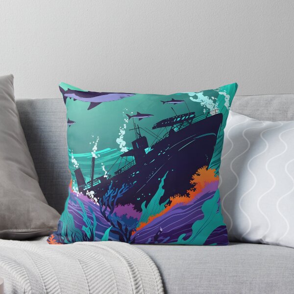 Item preview, Sunken ship sharks seabed designed and sold by Ledsor.