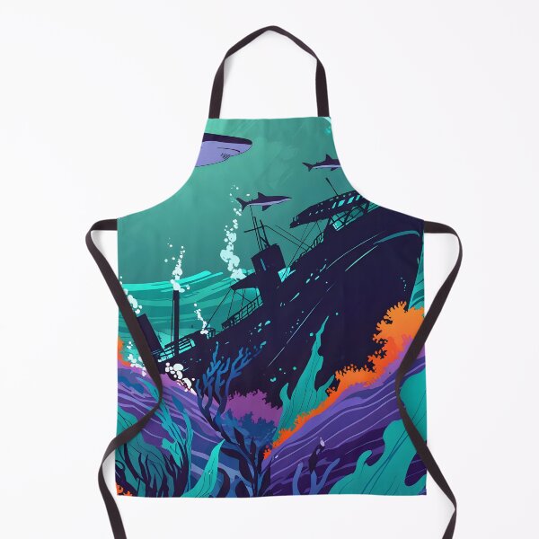 Item preview, Sunken ship sharks seabed designed and sold by Ledsor.