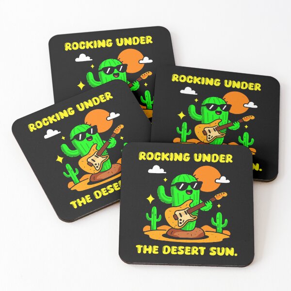 Item preview, Rocking Out Under the Desert Sun – Cactus with Guitar Design designed and sold by KingxScribble.