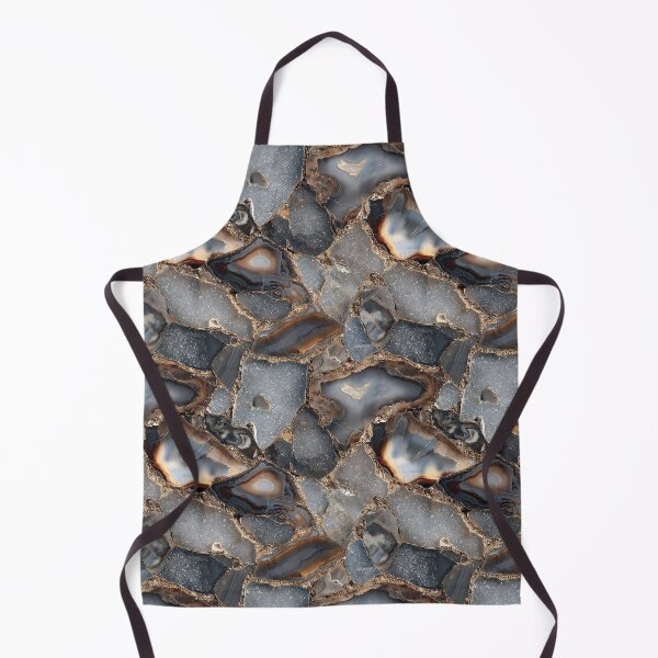 Item preview, gray druzy agate gemstone mosaic designed and sold by EarthenEmbers.