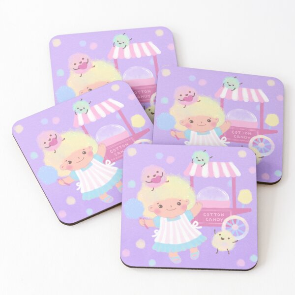 Item preview, Cotton Candy Girl with Sweet Fluffy Monsters designed and sold by Kyut-Yum.