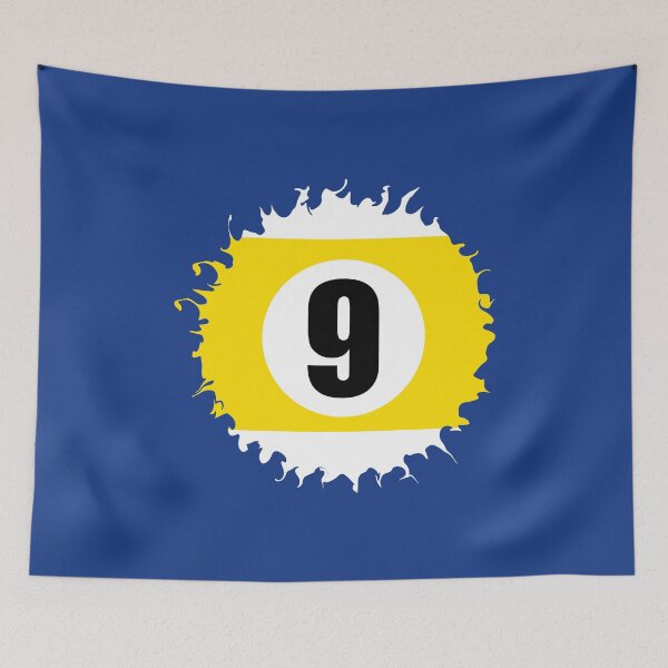 Item preview, Number Nine 9 Ball Blue Abstract Design Logo Pool Billiards  designed and sold by Lartheviking.