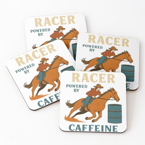 Item preview, Barrel racer powered by caffeine and chaos designed and sold by NikkisTees.