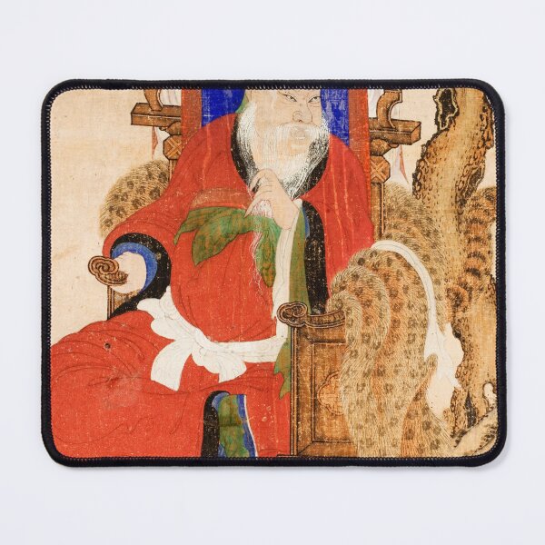Item preview, Sanshin – Mountain Spirit with Tiger Korean Folk Art designed and sold by EmeraldeaArt.