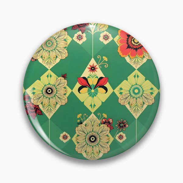Item preview, Floral Argyle Pattern – Intricate Diamond Design with Flowers designed and sold by WhimsicalThredz.