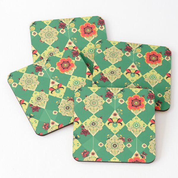 Item preview, Floral Argyle Pattern – Intricate Diamond Design with Flowers designed and sold by WhimsicalThredz.
