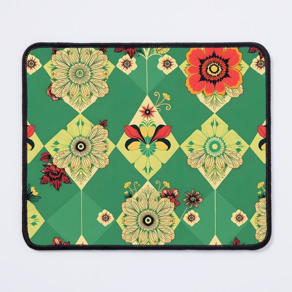 Item preview, Floral Argyle Pattern – Intricate Diamond Design with Flowers designed and sold by WhimsicalThredz.