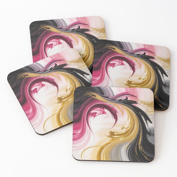 Item preview, Golden Magenta Flow – Abstract Art designed and sold by SoftStyleStudio ⭐⭐⭐.