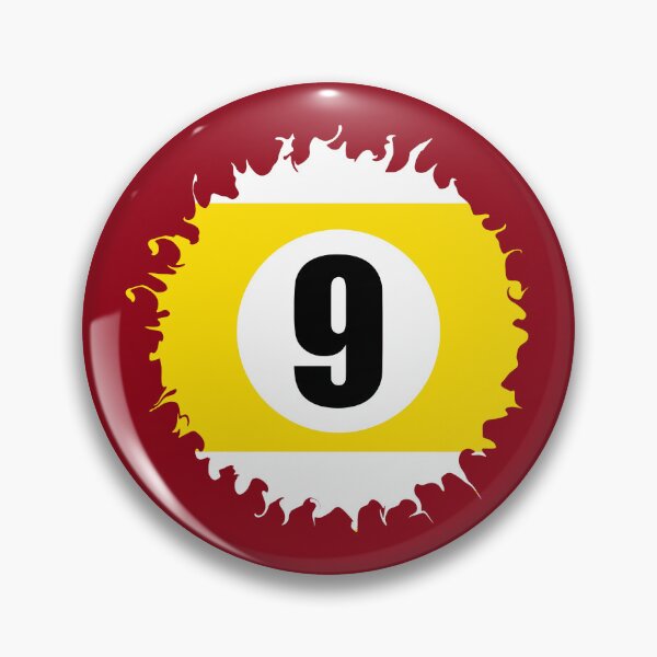 Artikelvorschau, Nummer Neun 9 Ball Crimson Abstraktes Design Logo Pool Billard entworfen und verkauft von Lartheviking.