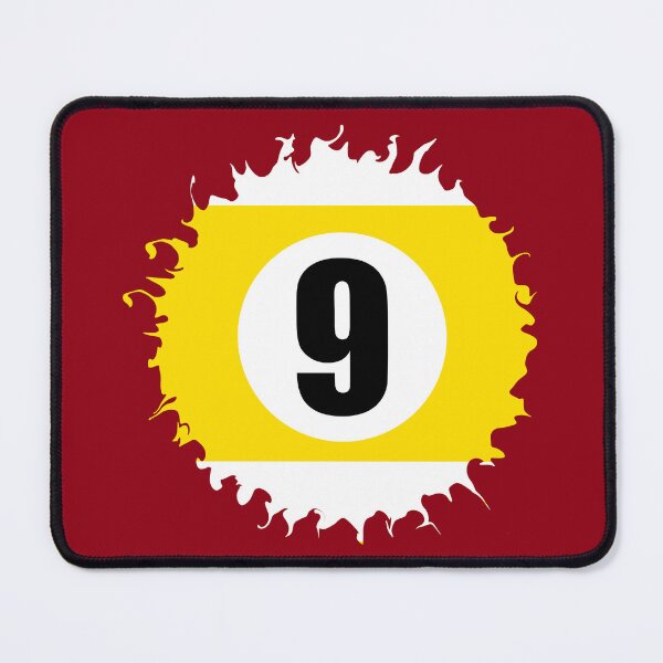 Item preview, Number Nine 9 Ball Crimson Abstract Design Logo Pool Billiards designed and sold by Lartheviking.