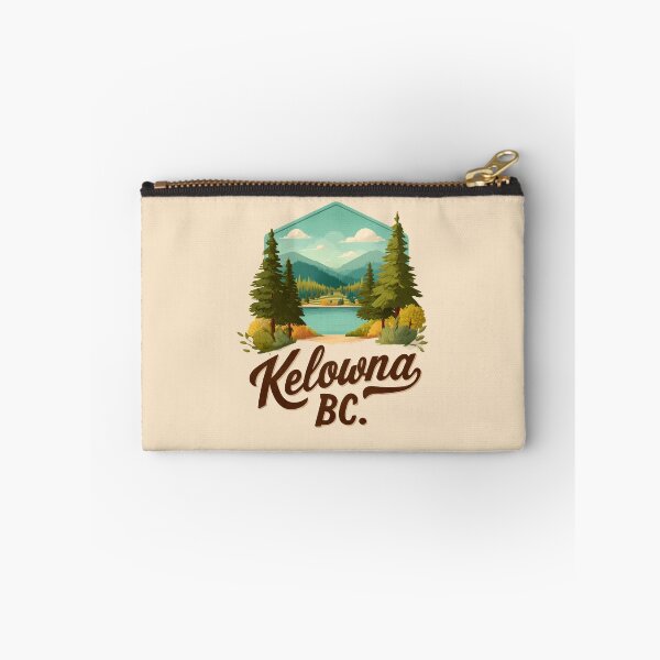 Item preview, Kelowna BC Forest Lake Emblem, Okanagan Lake Mountains Nature Scene designed and sold by meganohm.