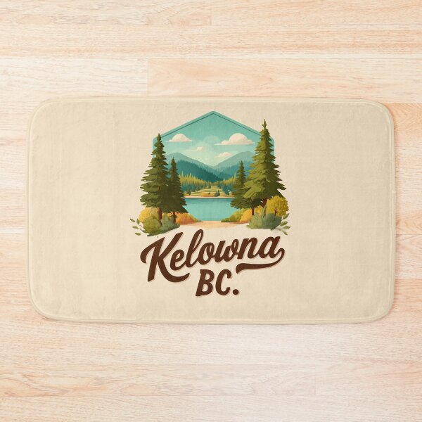 Item preview, Kelowna BC Forest Lake Emblem, Okanagan Lake Mountains Nature Scene designed and sold by meganohm.