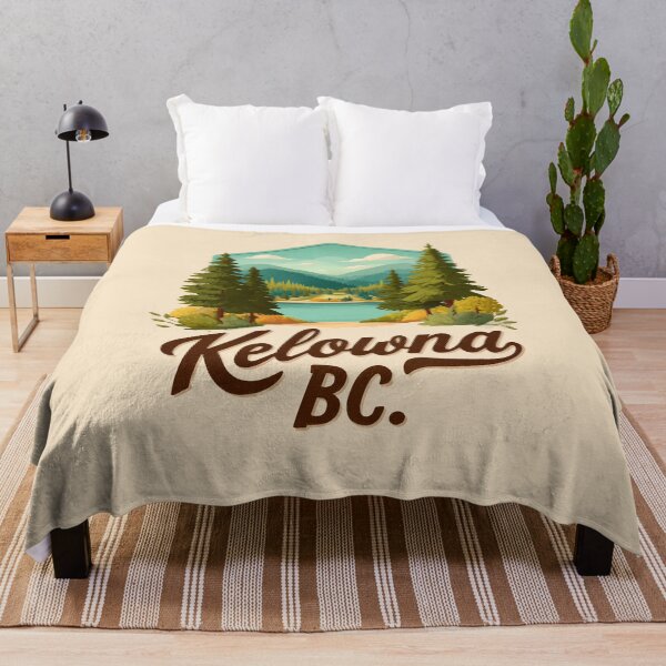 Item preview, Kelowna BC Forest Lake Emblem, Okanagan Lake Mountains Nature Scene designed and sold by meganohm.