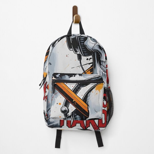 Item preview, School of Hard Rock – Skull with Headphones & Pencils Heavy Metal T-Shirt designed and sold by GrafteesGlow.