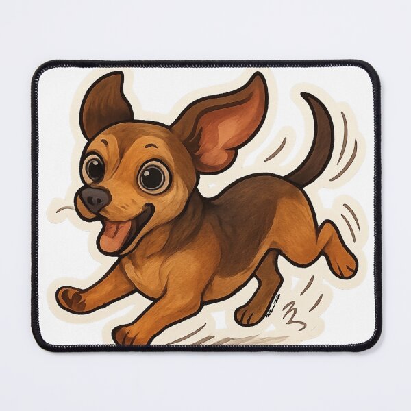 Item preview, Cute Running Chiweenie Dog Sticker designed and sold by Cosmic-Meadows.