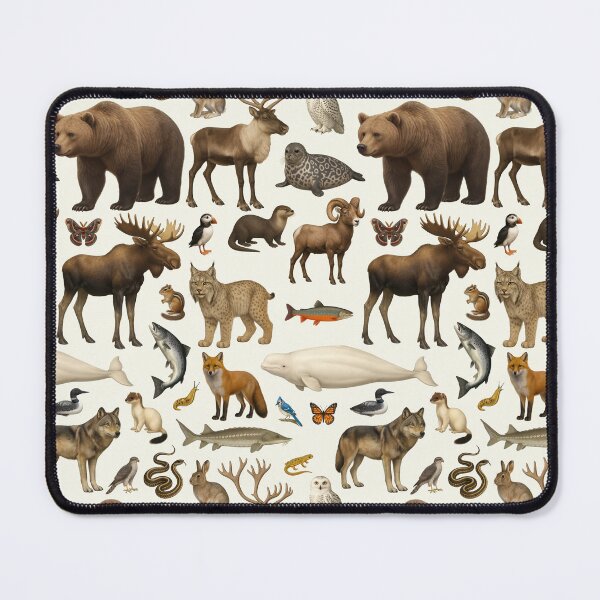 Item preview, Native Animals of Canada Illustration Chart Wildlife Art designed and sold by kakarikihill.