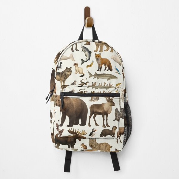 Item preview, Native Animals of Canada Illustration Chart Wildlife Art designed and sold by kakarikihill.