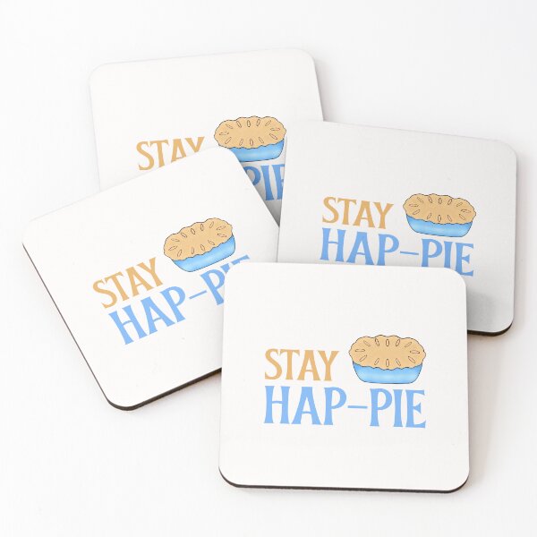 Item preview, Stay Happy Cute Apple Pie Pun designed and sold by Sartoris Art.