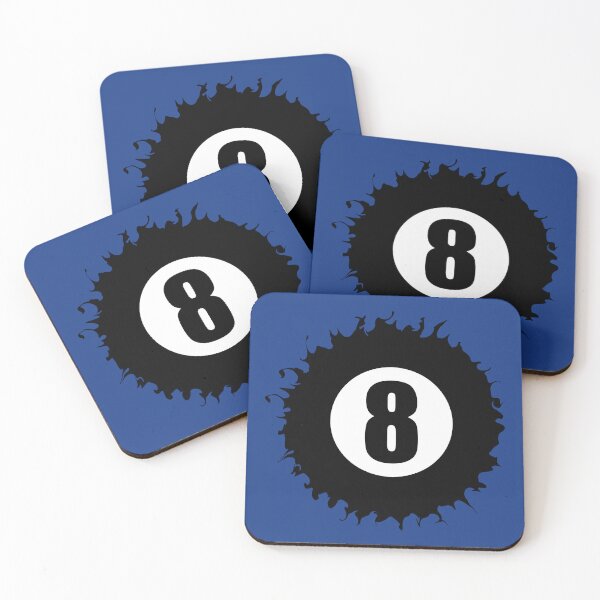 Item preview, Number Eight 8 Ball Blue Abstract Design Logo Pool Billiards  designed and sold by Lartheviking.