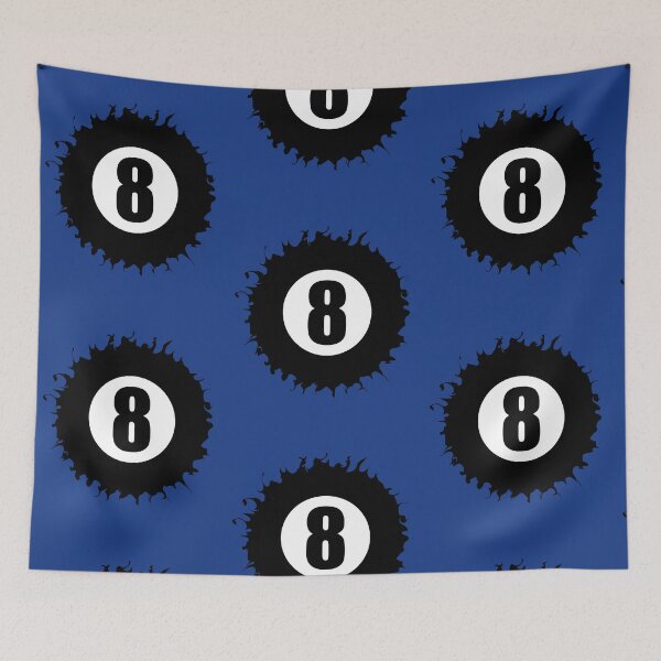 Item preview, Number Eight 8 Ball Blue Abstract Design Logo Pool Billiards  designed and sold by Lartheviking.