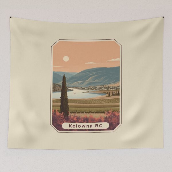 Item preview, Kelowna BC Okanagan Vineyard Sunset View, Wine Country Landscape designed and sold by meganohm.