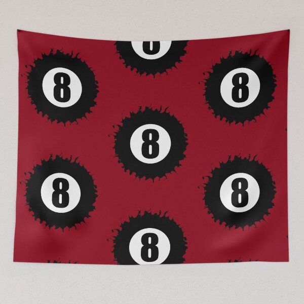 Item preview, Number Eight 8 Ball Crimson Abstract Design Logo Pool Billiards  designed and sold by Lartheviking.