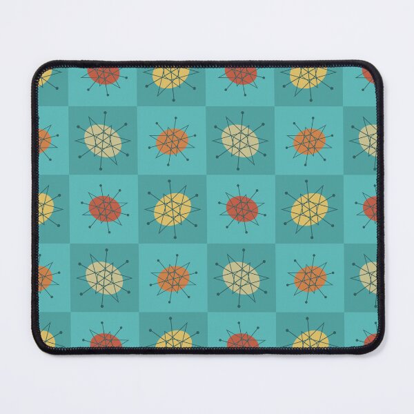 Item preview, Checkered Atomic Age Turquoise designed and sold by thepixelgarden.