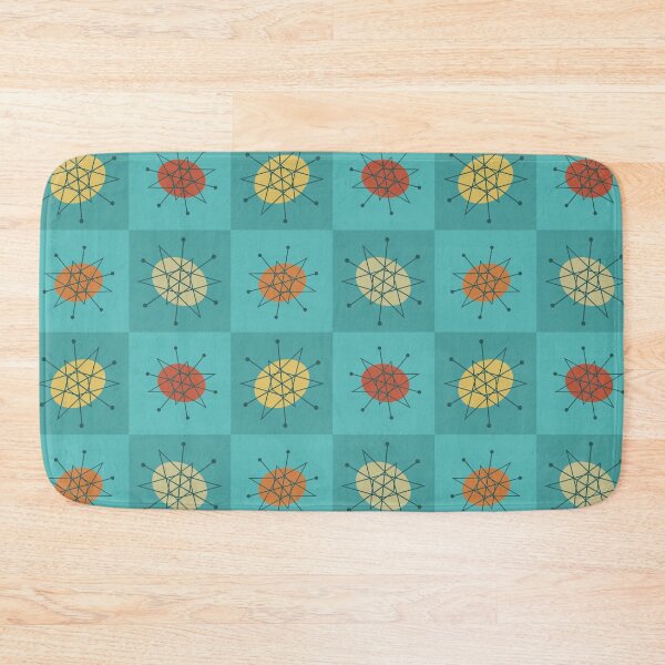 Item preview, Checkered Atomic Age Turquoise designed and sold by thepixelgarden.