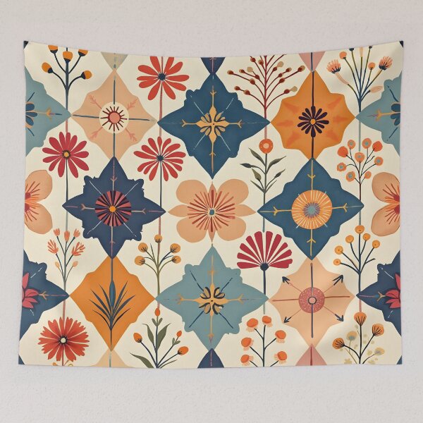Item preview, Floral Whimsical Tiled Pattern designed and sold by WhimsicalThredz.