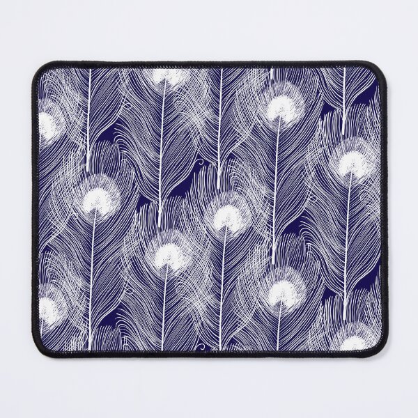 Item preview, white peacock feathers on midnight blue designed and sold by kobyakov.