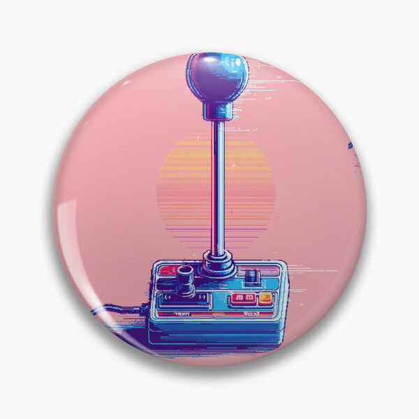 Artikelvorschau, Retro Joystick Pixel Art Glitch Synthwave entworfen und verkauft von mariaben33.