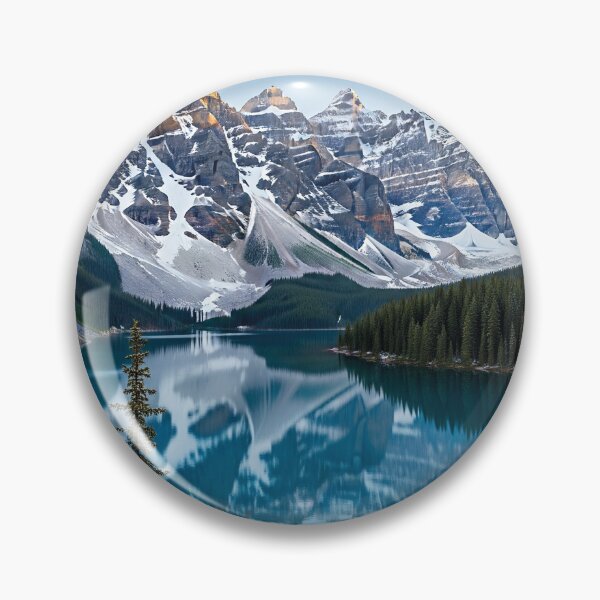 Item preview, Lake with rocky mountains in the background designed and sold by MerlinWear.