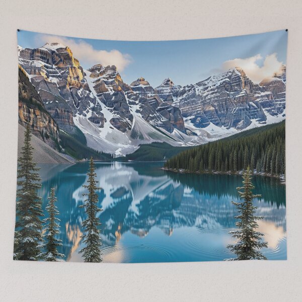 Item preview, Lake with rocky mountains in the background designed and sold by MerlinWear.