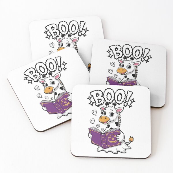 Item preview, Cute Halloween Cow Ghost Reading Spell Book – Funny BOO Design designed and sold by LunaSpellStudio.